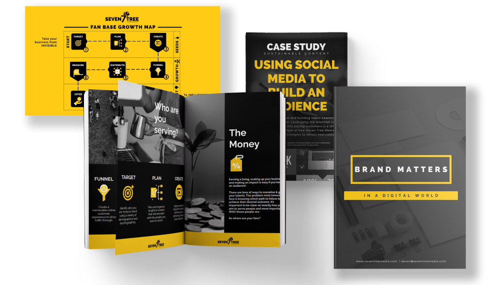 Seven Tree Books Mockup Transperent marketing starter kit